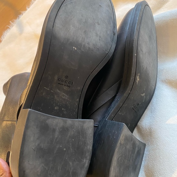 Gucci black leather gold horse bit boots - Picture 9 of 9